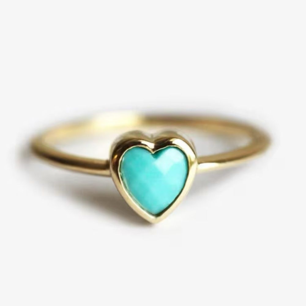 Heart Turquoise Stone #2354